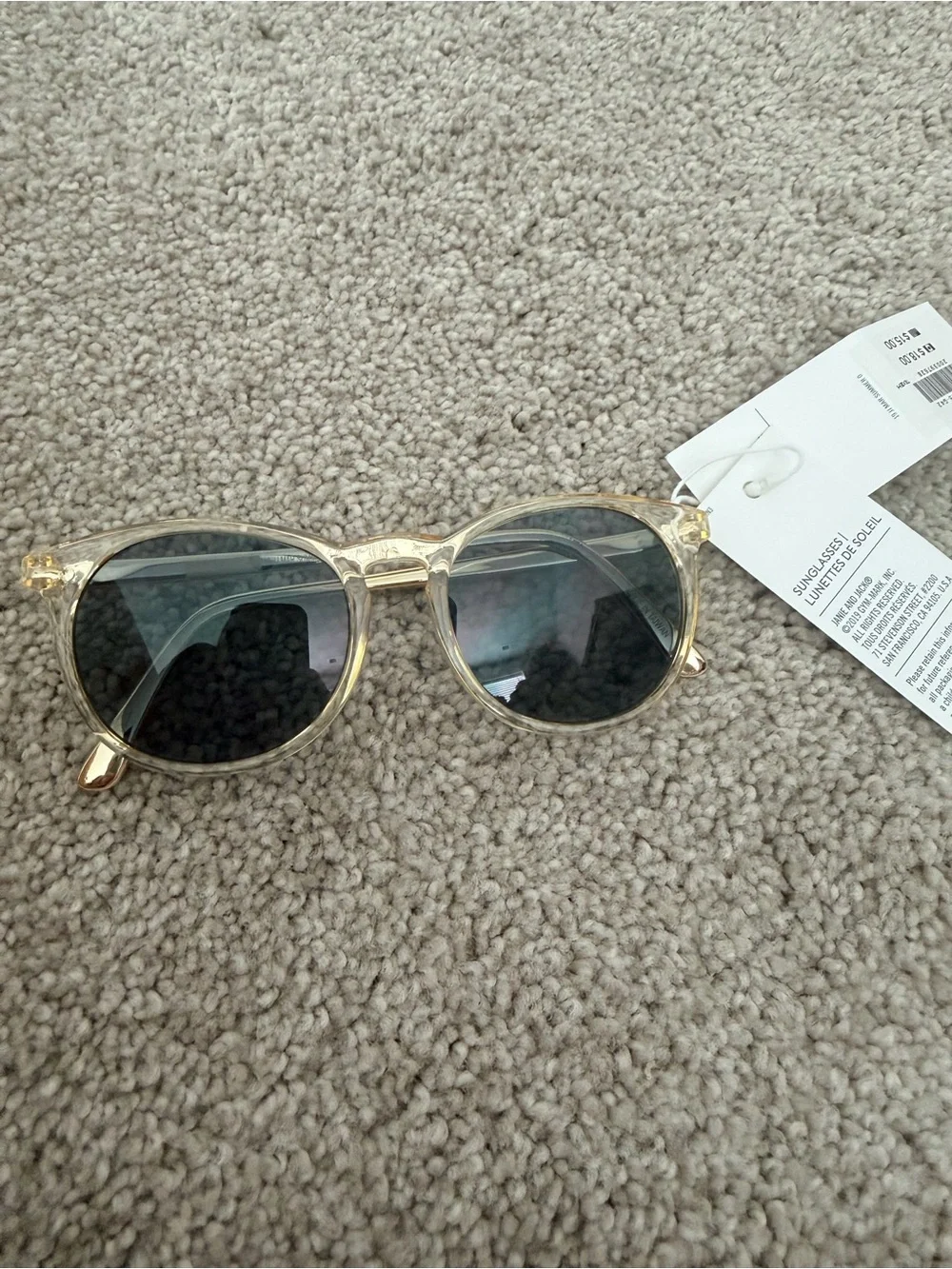 Janie and Jack Gold Frame Sunglasses with Dark Lenses 2-4 yrs